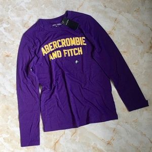 Abercrombie Kids Long Sleeve Purple Shirt 11/12